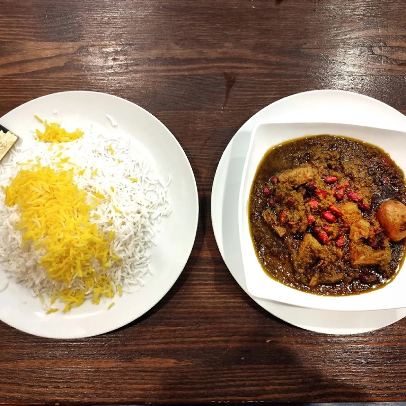 Persian Ghormeh Sabzi Stew Served at Shiraz Restaurant in Bolton 